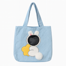 Bolsa de Transporte para Pets com Alça de Ombro – Modelo Coelho Azul