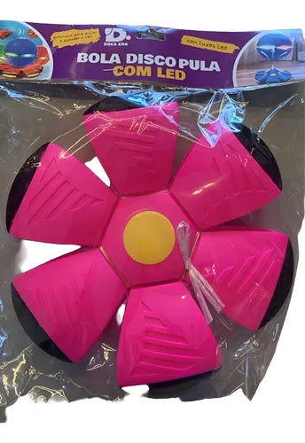 Brinquedo Interativo Bola Mágica - Disco Voador com LED para Pets – Diversão Dia e Noite