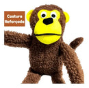 Brinquedo Macaquinho Pelúcia Mordedor Resistente Apito Cães 40cm Savana Pet + Brinde